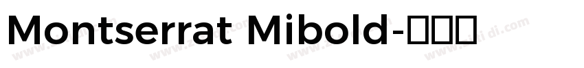 Montserrat Mibold字体转换